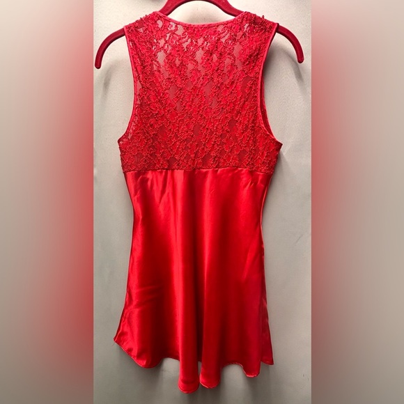 Val Mode Vintage 90's Red Lace and Satin Lingerie Size Medium made in USA - Picture 5 of 11